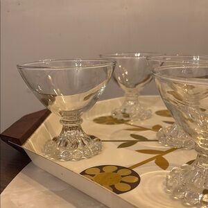 Set of Six Mid-Century Boopie Sherbert//Cocktail Glases